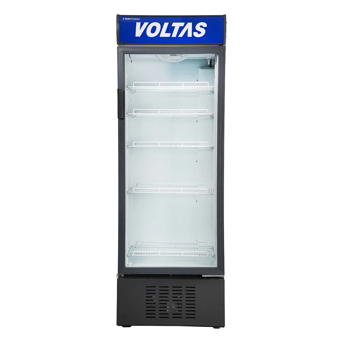 Voltas VC GT 450 SD P 450 Liters Visi Cooler – Single Door Commercial Refrigerator | Metallic Egrey | Energy Efficient | Made in India