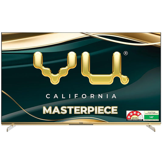 Vu 55 MASTERPIECE  With 3 years Brand Warranty (55 inches) Masterpiece Frame Series 4K QLED TV (Armani Gold)