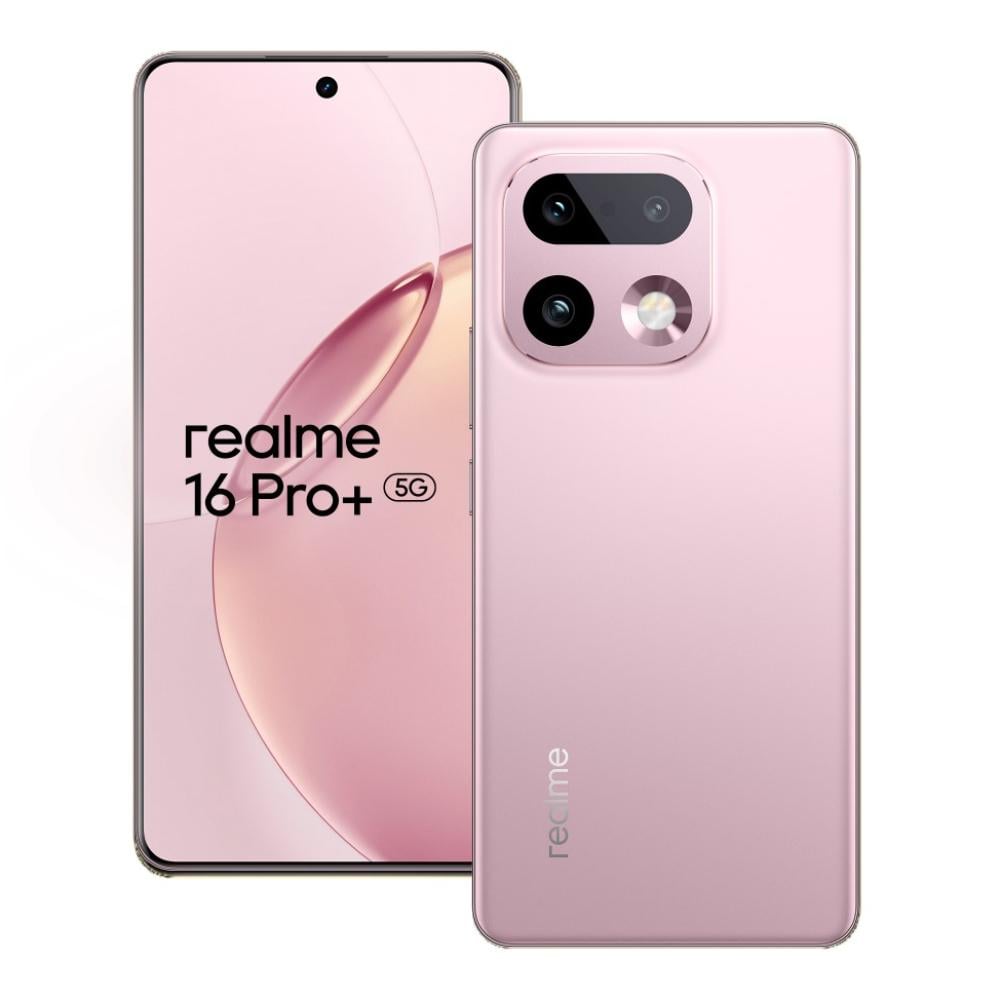 Realme 16 Pro+ 5G 256 GB, 12 GB RAM, Camellia Pink, Mobile Phone