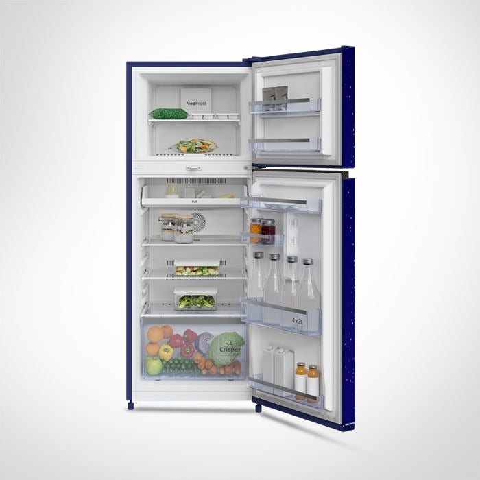 Voltas Beko RFF270D/WONBROI 230 Litres 2 Star Frost Free Double Door Refrigerator  Blue