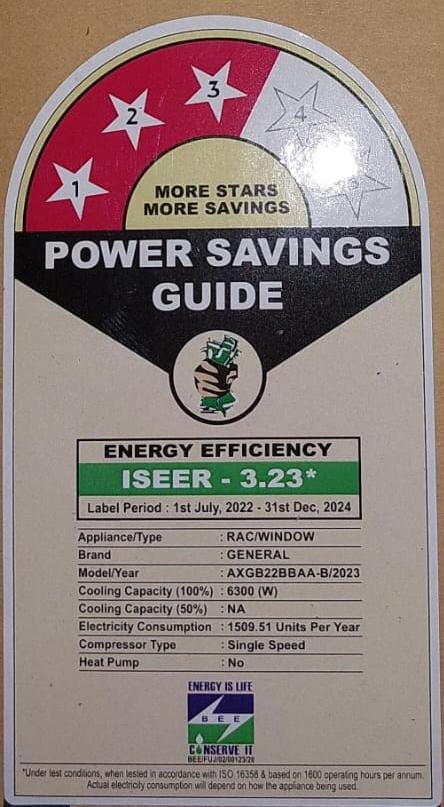 O General AXGB22BBAA-B 1.8 Ton 3 Star Window AC | Copper Condenser | R32 Refrigerant | High Ambient Cooling | Delhi NCR Only