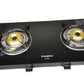 Crompton CKT-FPR652-MSB 2 Burner Gas Stove FlamePro | Wide Body Design | 1 Medium and 1 Small Brass Burners