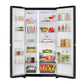 LG GL-B257JWB3 650 Litre 3 Star Side-by-Side Refrigerator | Convertible, Smart Inverter Compressor, Multi Air Flow, Smart Diagnosis, Western Black