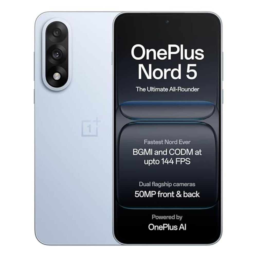 OnePlus Nord 5 5G 256 GB, 12 GB RAM, Dry Ice, Mobile Phone