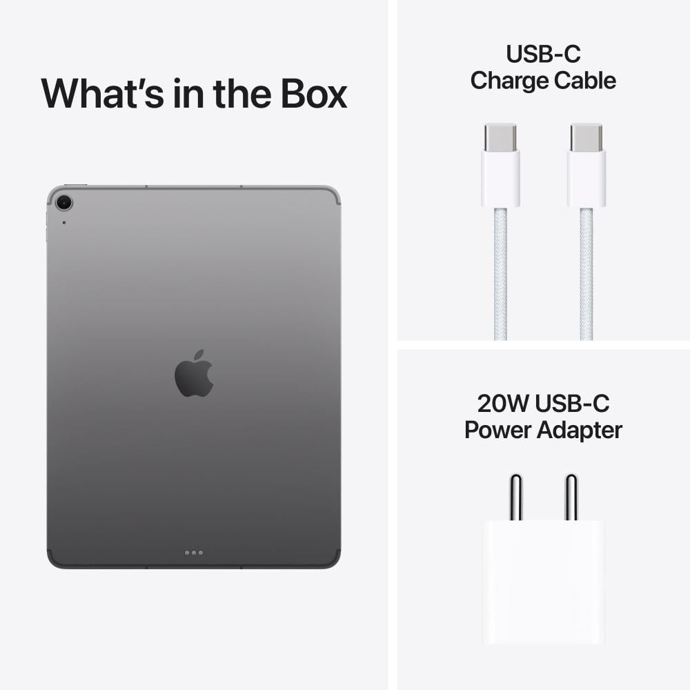 Apple iPad Air M3 32.78 cm (13 inch) Wi-Fi + Cellular Tablet, 1 TB, Space Grey, 2025, MCJE4HN/A