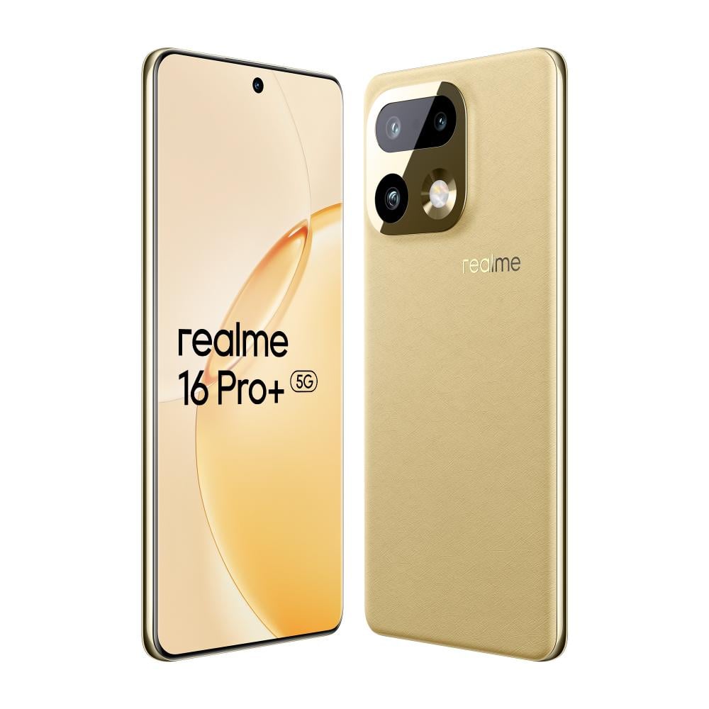 Realme 16 Pro+ 5G 256 GB, 8 GB RAM, Master Gold, Mobile Phone