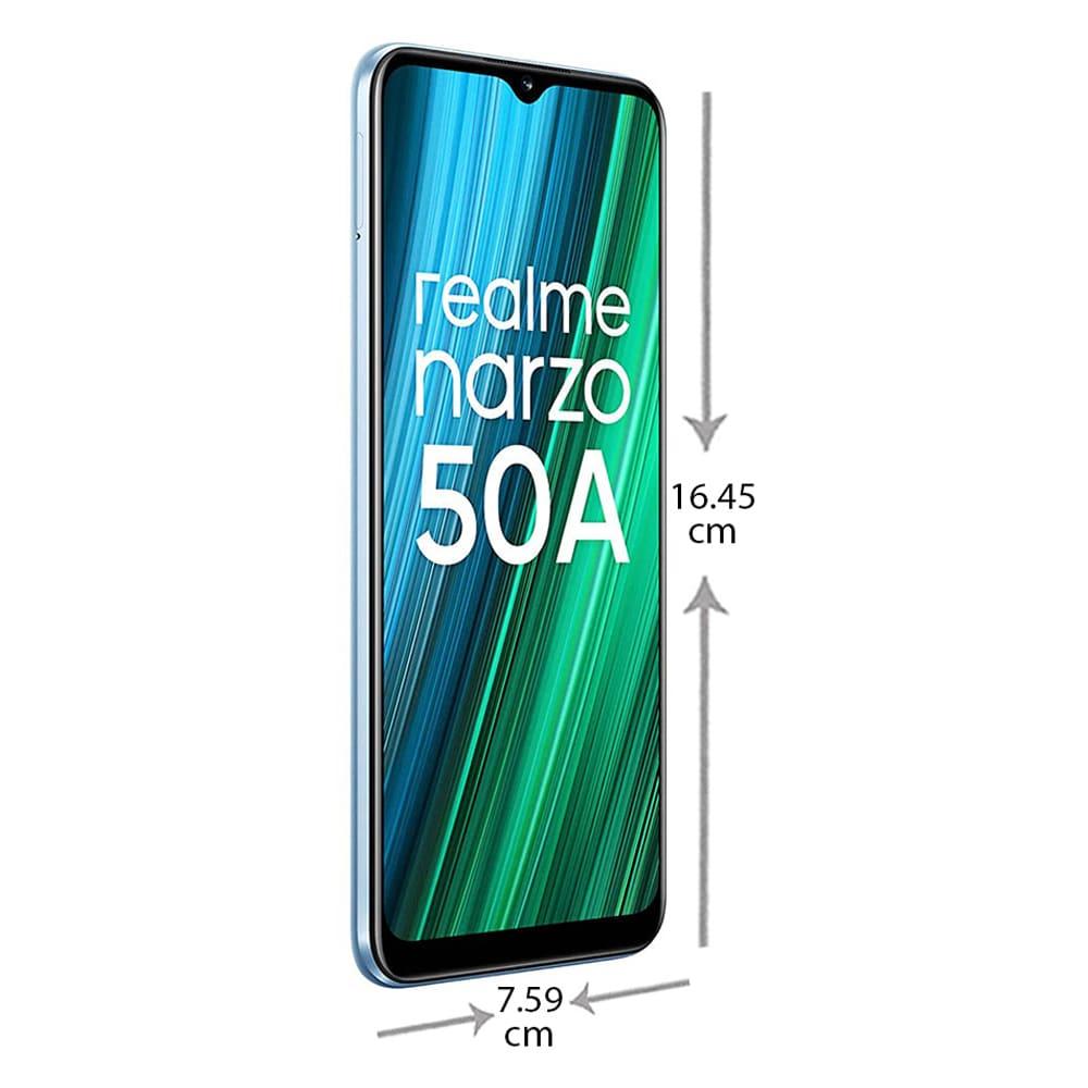 Realme Narzo 50A 128 GB, 4 GB RAM, Oxygen Blue, Mobile Phone
