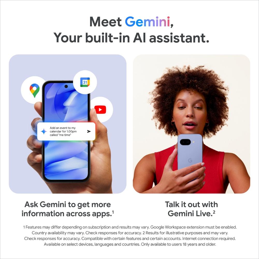 Google Pixel 9a, 256 GB, 8 GB RAM, Iris, Mobile Phone