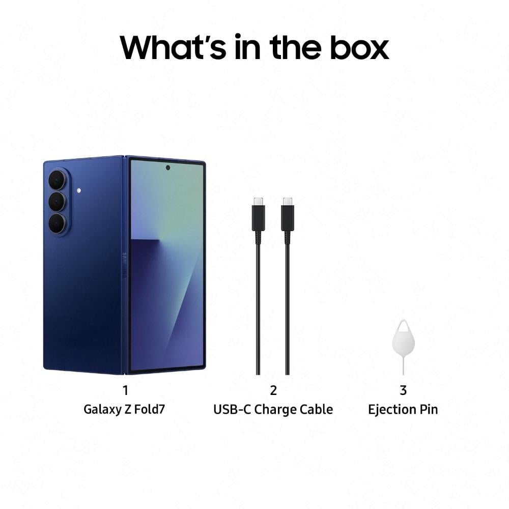 Samsung Galaxy Z Fold7 5G 1 TB, 16 GB RAM, Blue Shadow, Mobile Phone