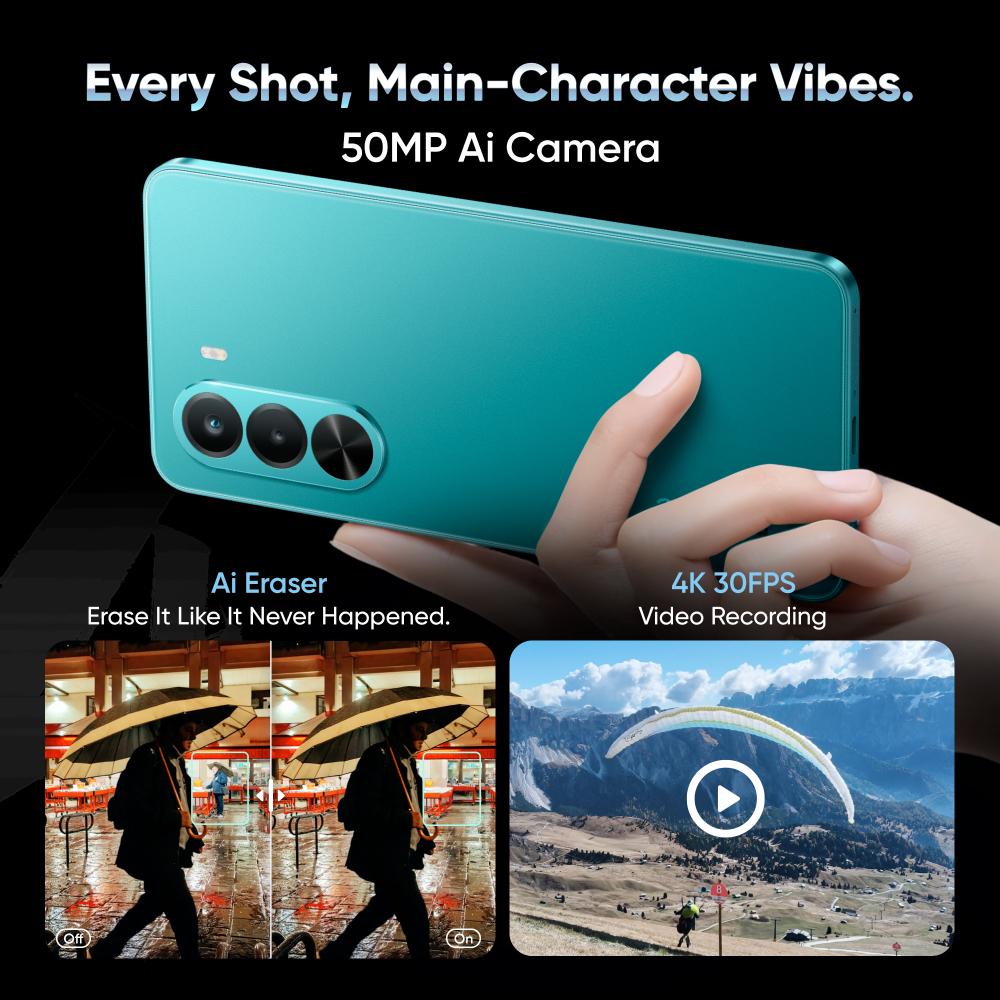Realme P4x 5G 128 GB, 8 GB RAM, Lake Green, Mobile Phone