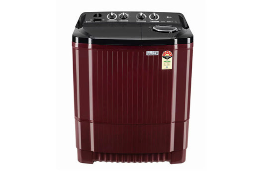 LG P115ASDAZ 11.5 Kg 5 Star Semi Automatic Top Load Washing Machine | Roller Jet Pulsator | Wind Jet Dry | Burgundy | Soak & Collar Scrubber