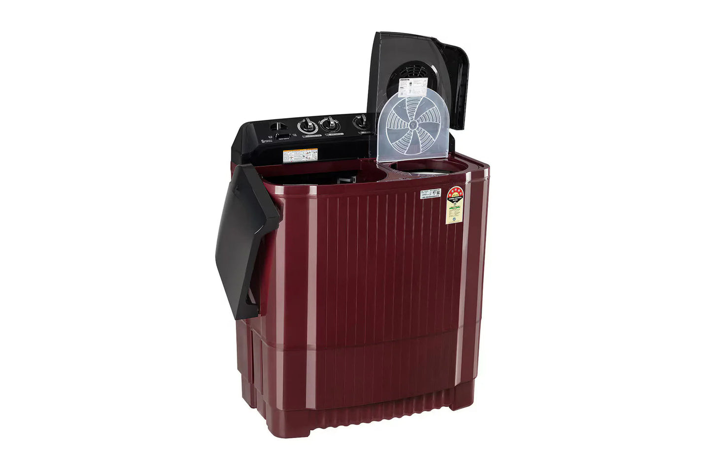 LG P115ASDAZ 11.5 Kg 5 Star Semi Automatic Top Load Washing Machine | Roller Jet Pulsator | Wind Jet Dry | Burgundy | Soak & Collar Scrubber