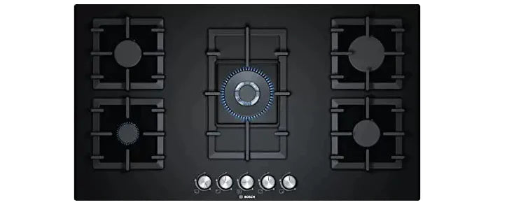 Bosch Serie | 6, 5 Burner Built in Gas hob, 90 cm, Tempered glass PPQ9B6O90I