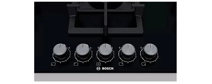 Bosch Serie | 6, 5 Burner Built in Gas hob, 90 cm, Tempered glass PPQ9B6O90I