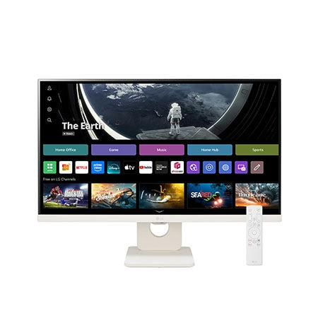 LG 60.96 cm (24) Full HD IPS Smart Display Monitor, webOS, ThinQ Home Dashboard , Magic Remote — 25SR50F-W — product view