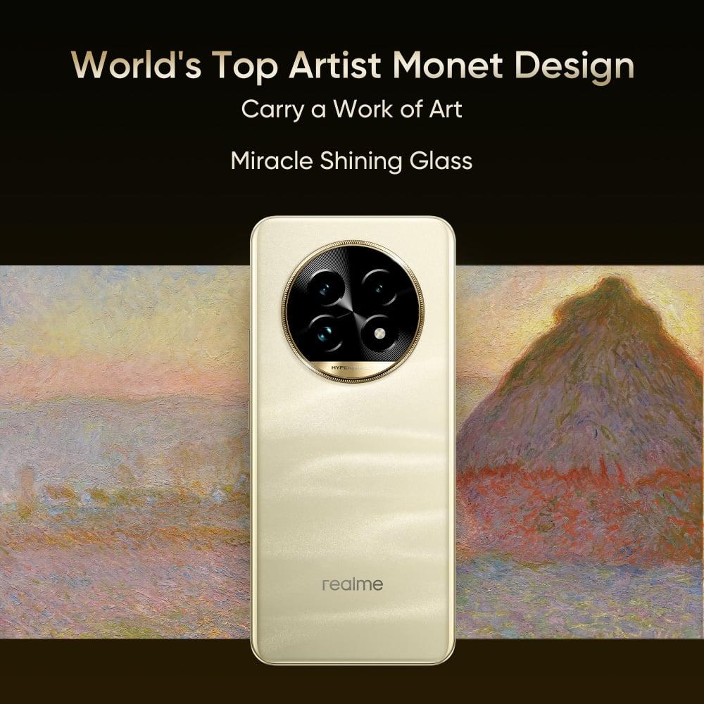 Realme 13 Pro+ 5G 256 GB, 12 GB RAM, Monet Gold, Mobile Phone