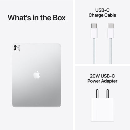 Apple iPad Pro M5 33.02 cm (13 inch) iPad Pro WiFi + Cellular Tablet with Standard Glass, 256 GB, Silver, (2025), ME7X4HN/A