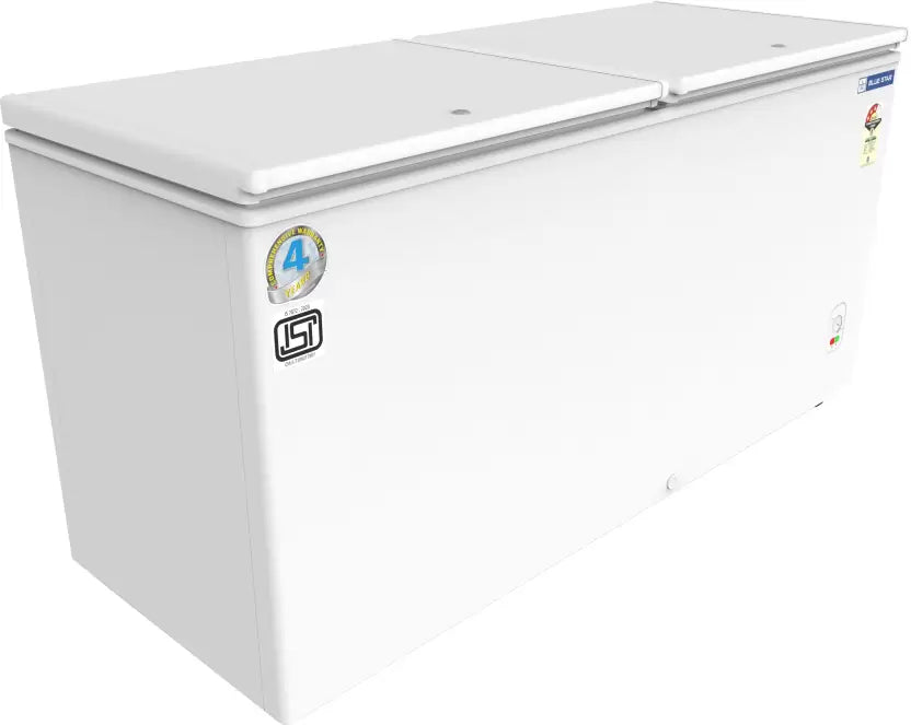 Blue Star CF3-300MEW 301L Double Door Deep Freezer | 3 Star Energy Rating | Heavy-Duty Commercial Chest Freezer with Lock & Wheels