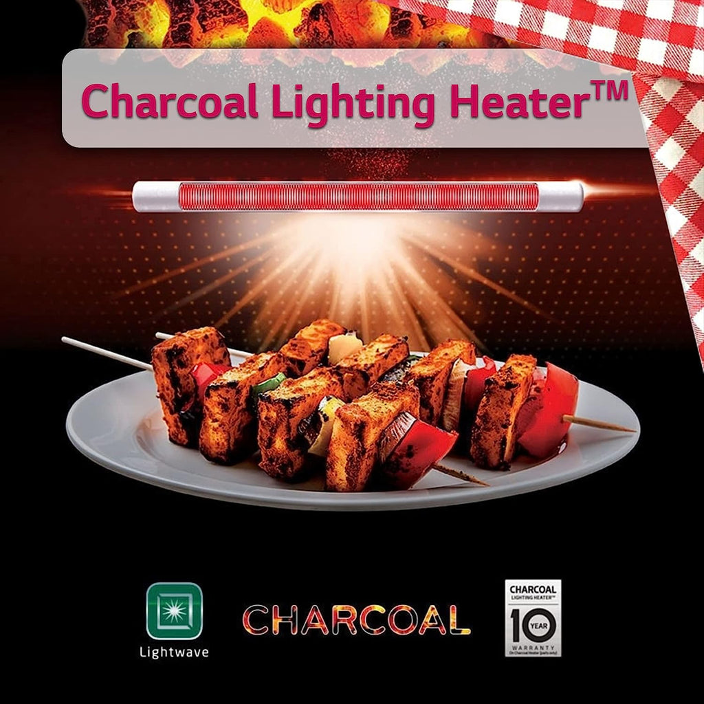 LG MJEN326SFW 32 L Wi-Fi Enabled Charcoal Convection Microwave Oven | Scan to Cook | Healthy Heart Recipes | Diet Fry | Motorised Rotisserie | Black