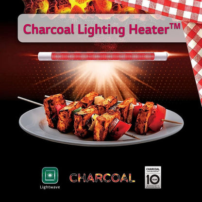 LG MJEN326SFW 32 L Wi-Fi Enabled Charcoal Convection Microwave Oven | Scan to Cook | Healthy Heart Recipes | Diet Fry | Motorised Rotisserie | Black