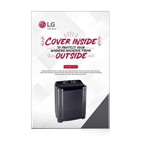 LG Semi-Automatic Washing Machine Cover — CLS32174603 — product view
