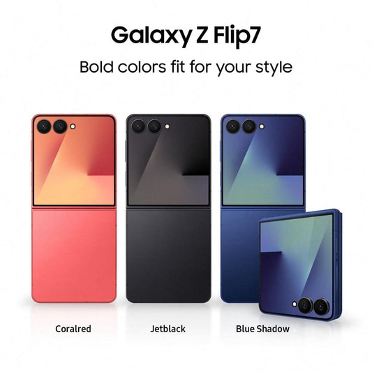 Samsung Galaxy Z Flip7 5G 512 GB, 12 GB RAM, Jet Black, Mobile Phone