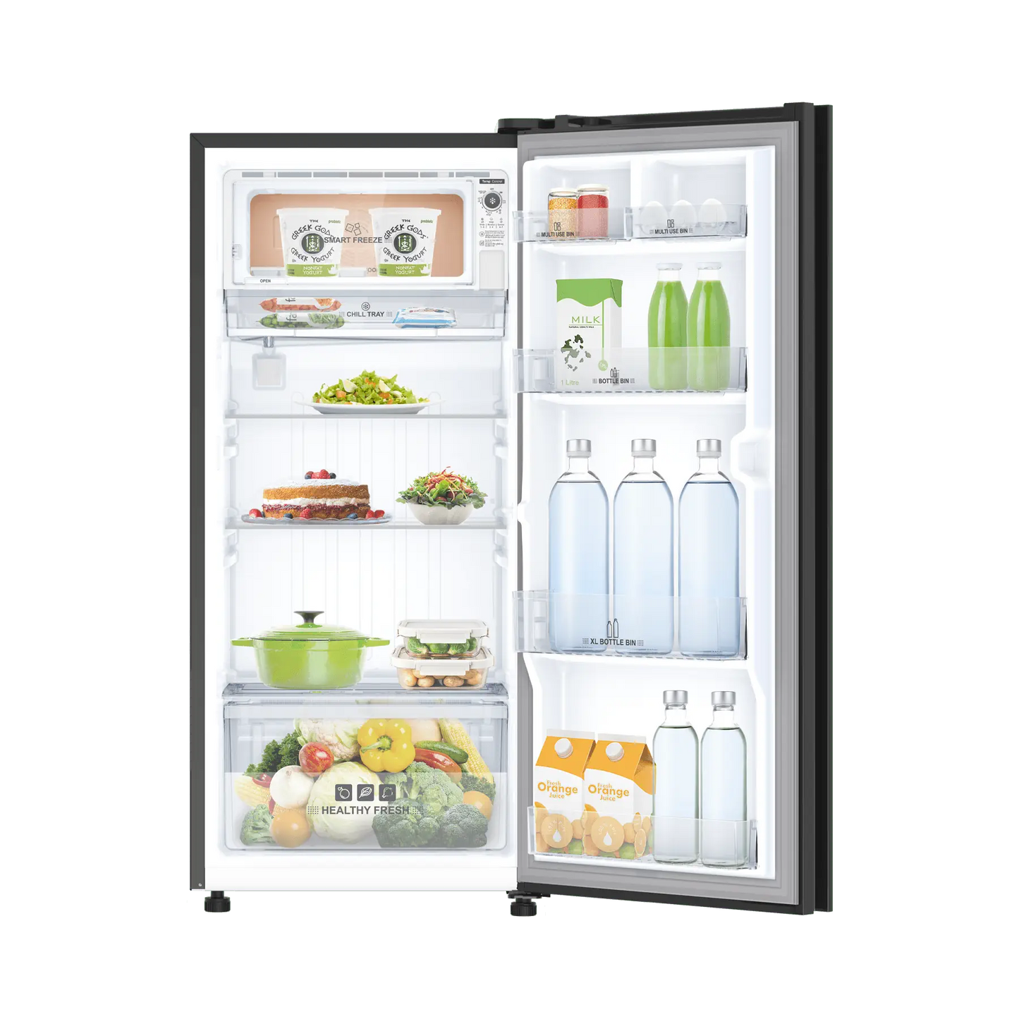 IFBDC-2132FKG Direct - Cool Refrigerator 187 L | 2 Star | Glass Model | Metal - Cool Series