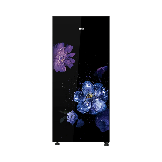 IFB&nbsp; (IFBDC-2233FFG) 197 litre 3 Star Single Door Refrigerator | Floral Joy Black Glass | ConvertiCool | Fast Ice | Copper Boost | Suraj Electronics Delhi NCR