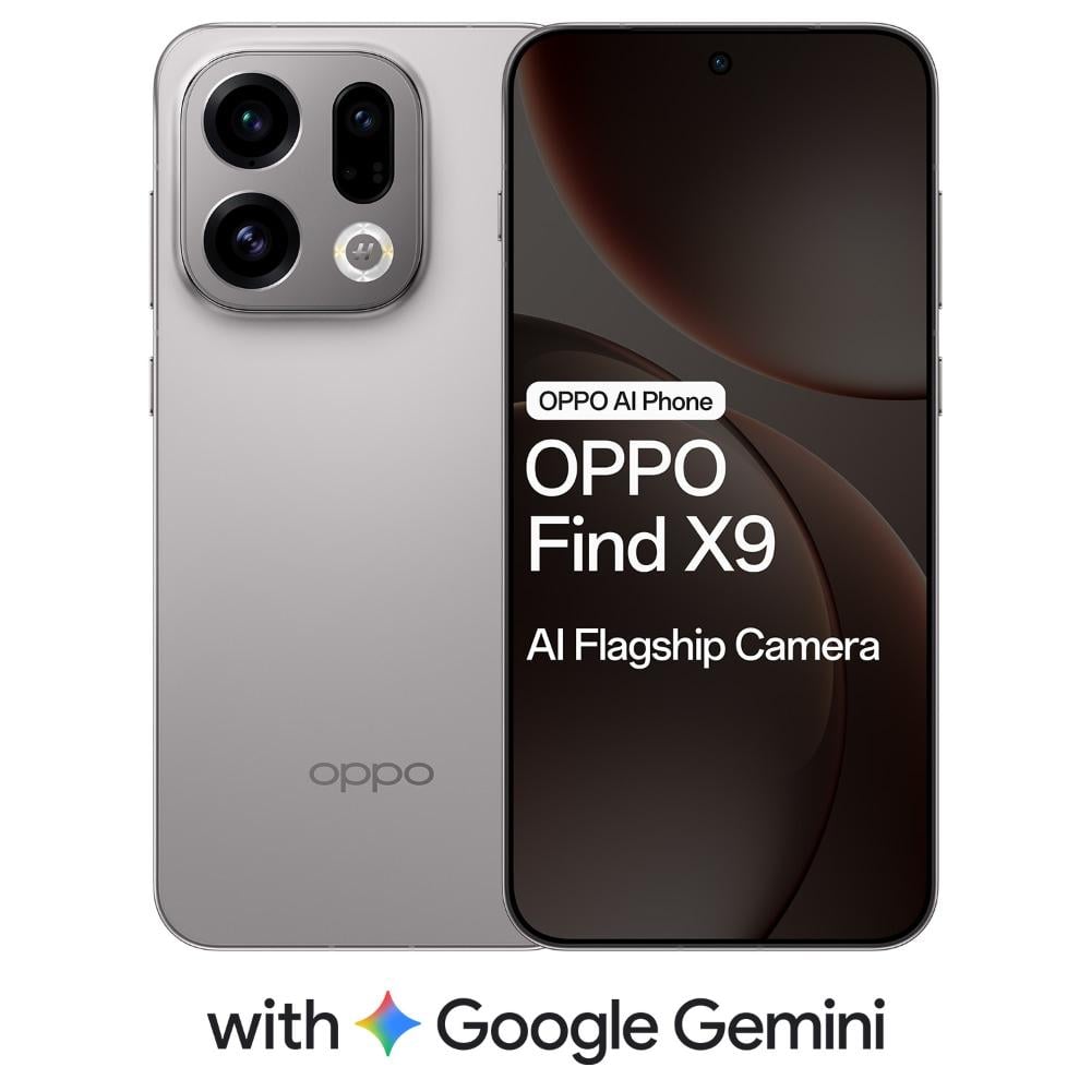 OPPO Find X9 5G 256 GB, 12 GB RAM, Titanium Grey, Mobile Phone