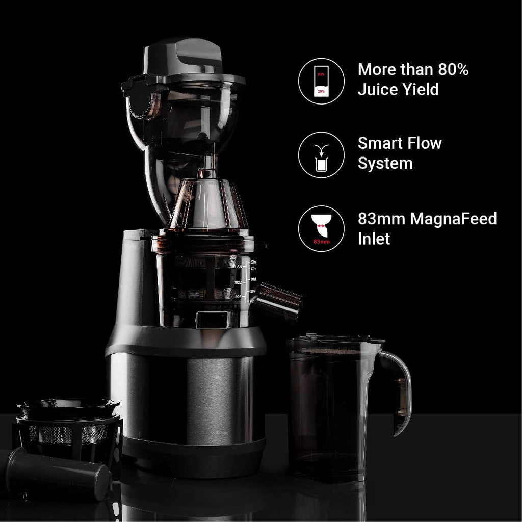 Hafele Magnus Cold Press Juicer 250W | 35 RPM Slow Juicing | 83mm MagnaFeed Inlet | SmartFlow System | BPA-Free | Stainless Steel | 2-Year Warranty