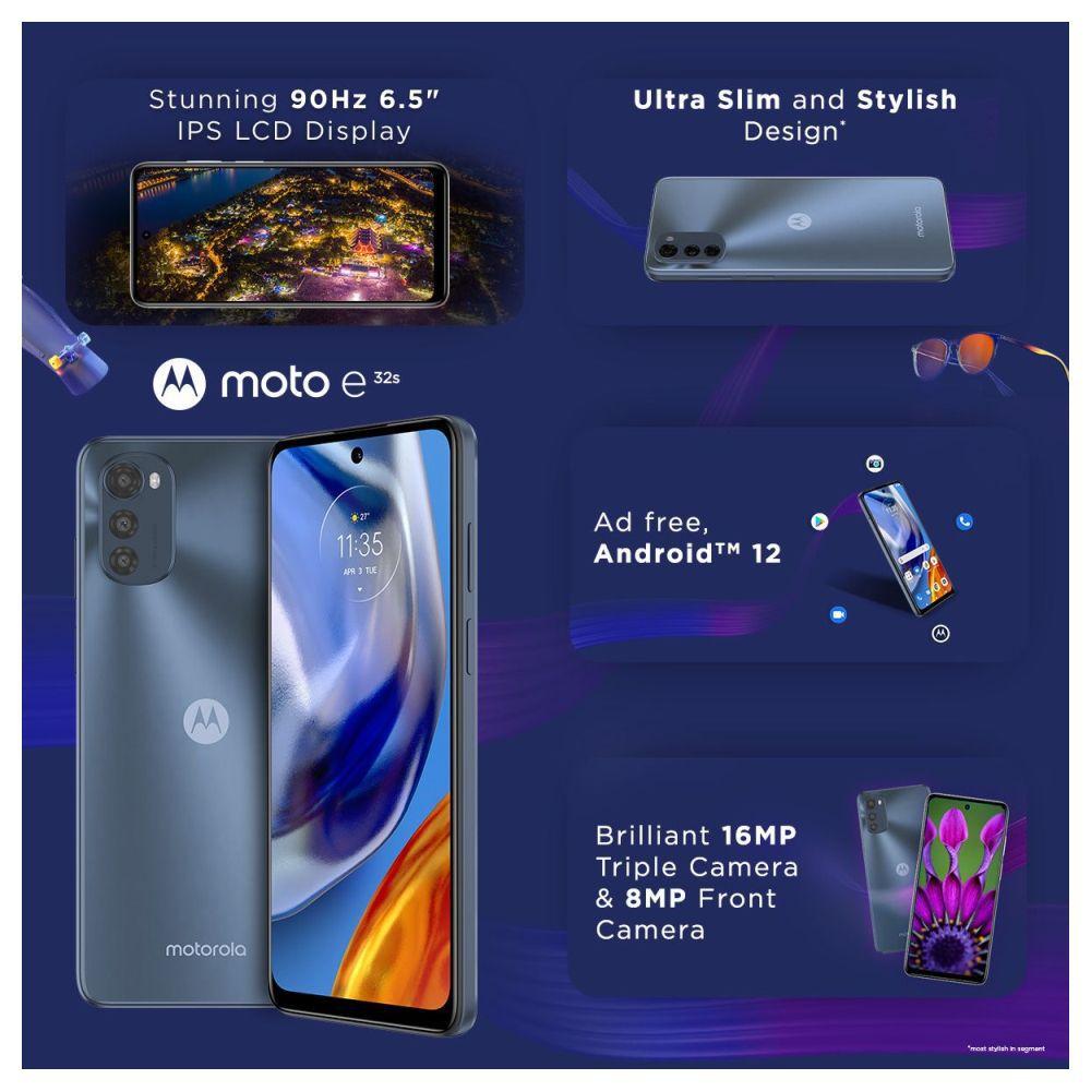 Motorola E32s 32 GB, 3 GB RAM, Slate Gray, Mobile Phone