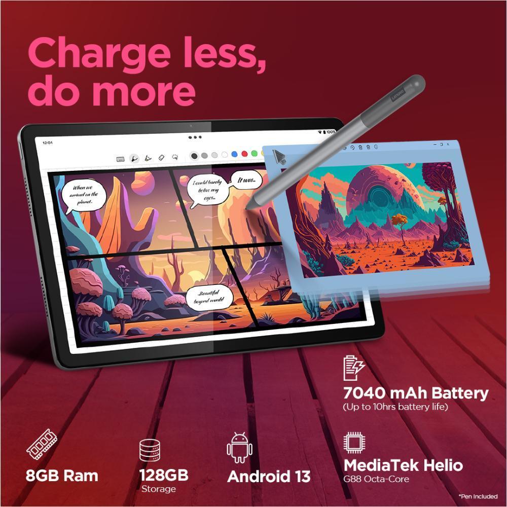 Lenovo M11 27.94 cm (11 inch) Wi-Fi Tablet with Pen, 8 GB RAM, 128 GB, Seafoam Green, ZADA0068IN