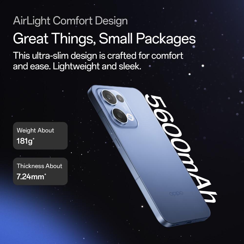 Oppo Reno 13 5G 256 GB, 8 GB RAM, Sky Blue, Mobile Phone