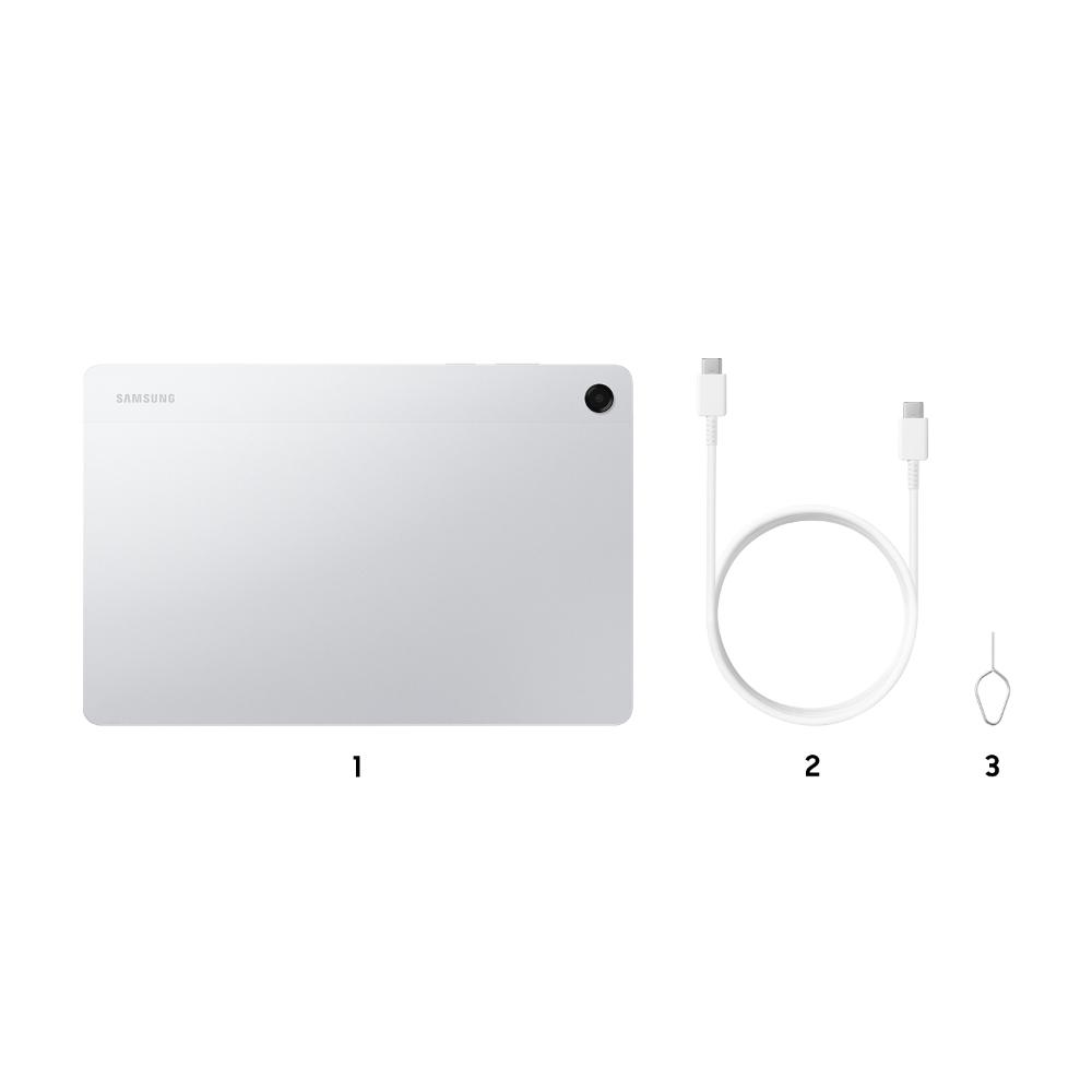 Samsung Tablet A11+ 27.94 cm (11 Inch) Wi-Fi + 5G Tablet, 8 GB RAM, 256 GB, Silver, SM-X236BZSEINS