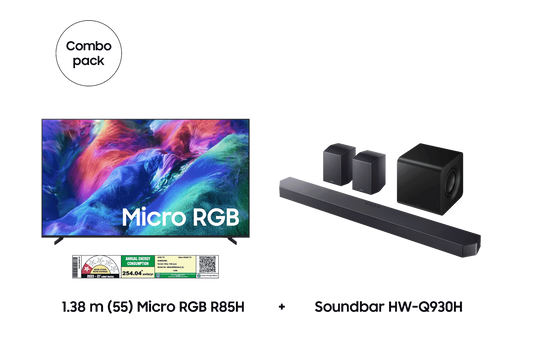 Samsung 1.38 m (55) Micro RGB R85H & Soundbar HW-Q930H — F-BUNDLE000033 — product view