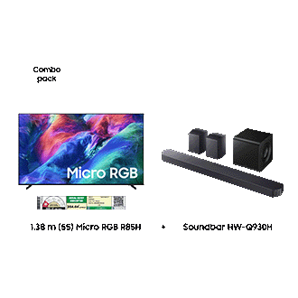 Samsung 1.38 m (55) Micro RGB R85H & Soundbar HW-Q930H — F-BUNDLE000033 — alternate view