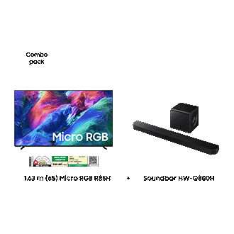 Samsung 1.63 m (65) Micro RGB R85H and Soundbar HW-Q800H — F-BUNDLE000032 — alternate view