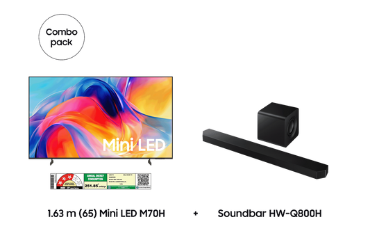 Samsung 1.63 m (65) Mini LED M70H & Soundbar HW-Q800H — F-BUNDLE000026 — product view