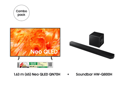 Samsung 1.63 m (65) Neo QLED QN70H & Soundbar HW-Q800H — F-BUNDLE000021 — product view