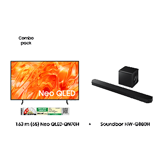 Samsung 1.63 m (65) Neo QLED QN70H & Soundbar HW-Q800H — F-BUNDLE000021 — alternate view