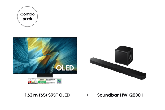 Samsung 1.63 m (65) S95F OLED & Soundbar HW-Q800H — F-BUNDLE000031 — product view