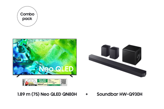 Samsung 1.89 m (75) Neo QLED QN80H & Soundbar HW-Q930H — F-BUNDLE000022 — product view