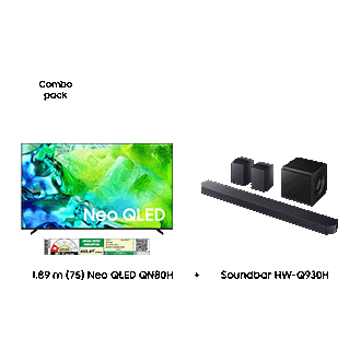 Samsung 1.89 m (75) Neo QLED QN80H & Soundbar HW-Q930H — F-BUNDLE000022 — alternate view