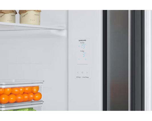 Samsung RS76CB81A312HL 653L BESPOKE 5-in-1 Side-by-Side Refrigerator – Clean White | Twin Cooling, AI Energy, Auto Open Door – Suraj Electronics