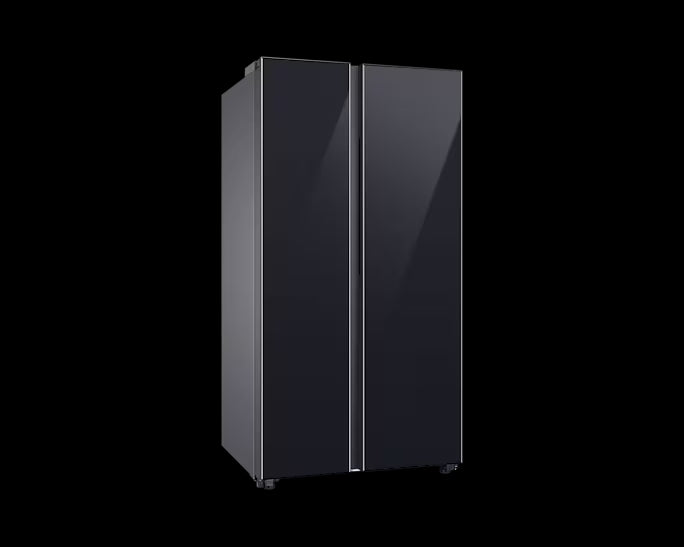 Samsung RS76CB81A333 653L 5-in-1 Convertible BESPOKE Side-by-Side Refrigerator – Twin Cooling Plus, Auto Open Door, AI Energy Mode, Wi-Fi Enabled (Glam Deep Charcoal)