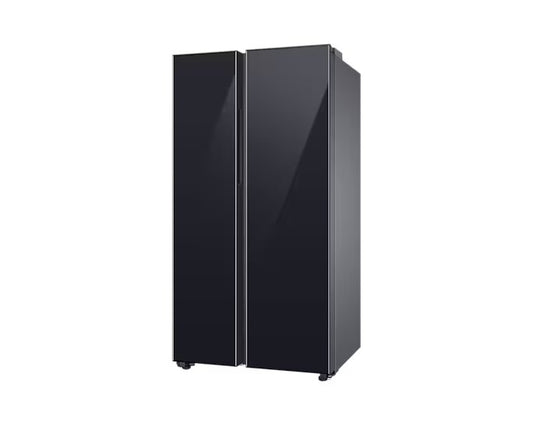 Samsung RS76CB81A333 653L 5-in-1 Convertible BESPOKE Side-by-Side Refrigerator – Twin Cooling Plus, Auto Open Door, AI Energy Mode, Wi-Fi Enabled (Glam Deep Charcoal)