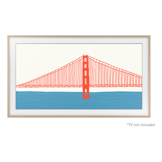 Samsung 1.25 m Modern Teak Customisable Bezel for The Frame TV (2021) — VG-SCFA50TKBXL — alternate view