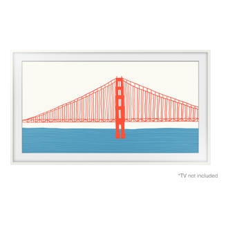 Samsung 1.08 m Modern White Customisable Bezel for The Frame TV (2021) — VG-SCFA43WTBXL — alternate view