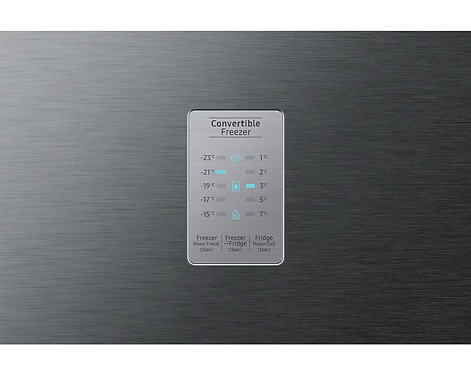 Samsung RT30C3732BX/HL 256L 2 Star Inverter Frost-Free Convertible 3 In 1 Double Door Refrigerator Appliance (Luxe Black )