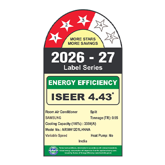 Samsung Bespoke AI Inverter Split AC, 3 Star (2026) AR50H12D1LH 3.35 kW (0.95) — AR50H12D1LHNNA — alternate view